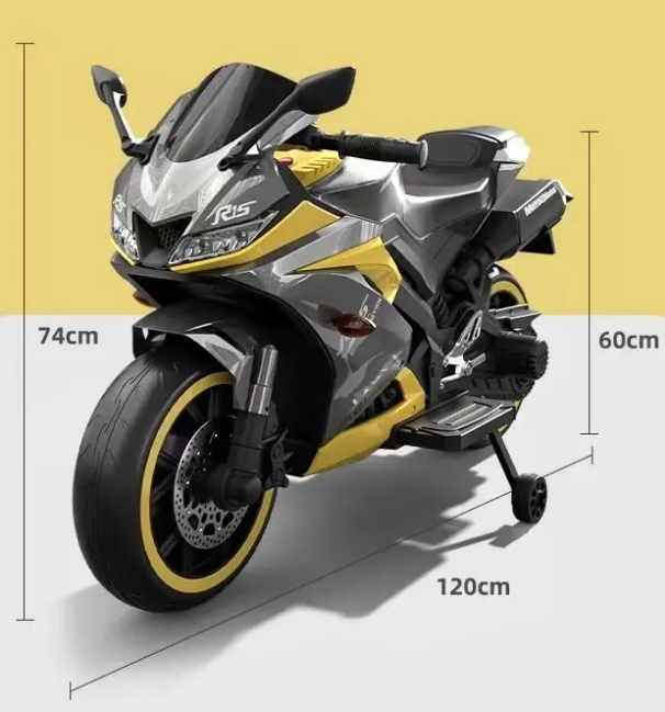 Moto électrique sportif 12V - Noir – Image 3