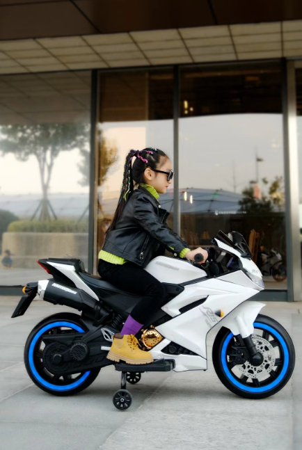 Moto électrique sportif 12V - Blanc – Image 2