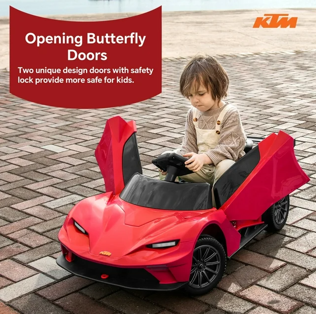 Voiture électrique Sportive Style KTM 12V - Rouge – Image 3