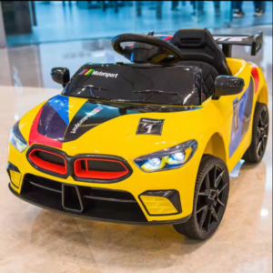 Voiture électrique de course Style BMW 6V - Jaune