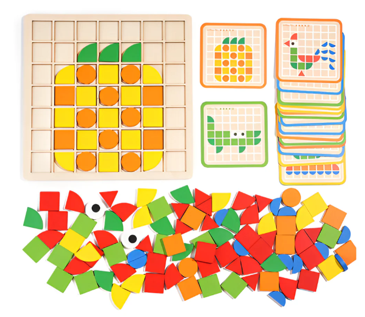 Puzzle mosaïque tangram en bois - 120 pcs – Image 2