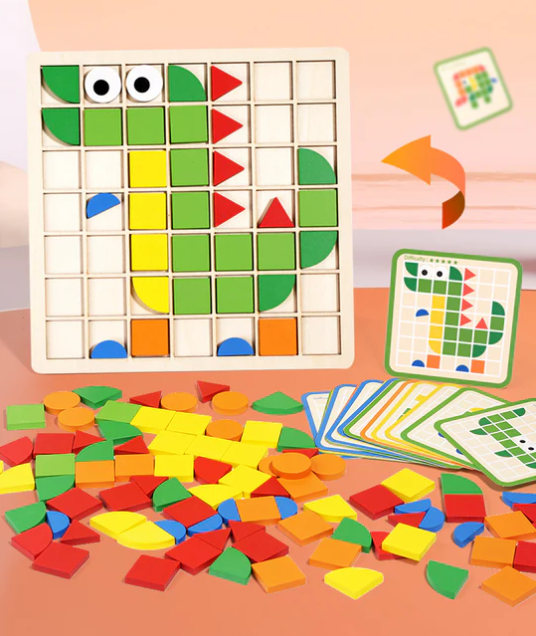 Puzzle mosaïque tangram en bois - 120 pcs – Image 5