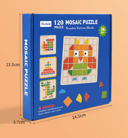 Puzzle mosaïque tangram en bois - 120 pcs – Image 6