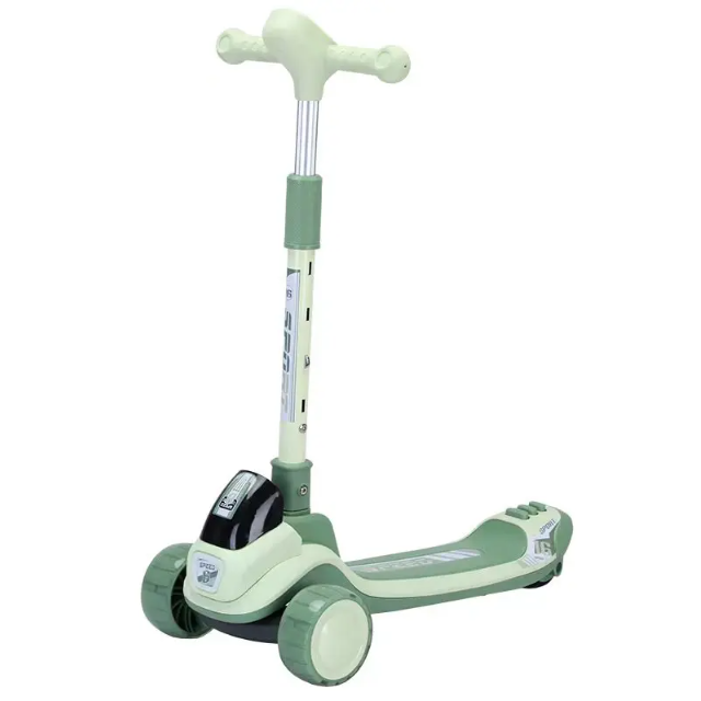 Trottinette 3 roues Voiture de course pliable - Vert