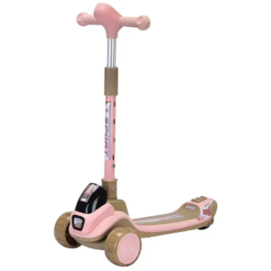 Trottinette 3 roues Voiture de course pliable  - Rose