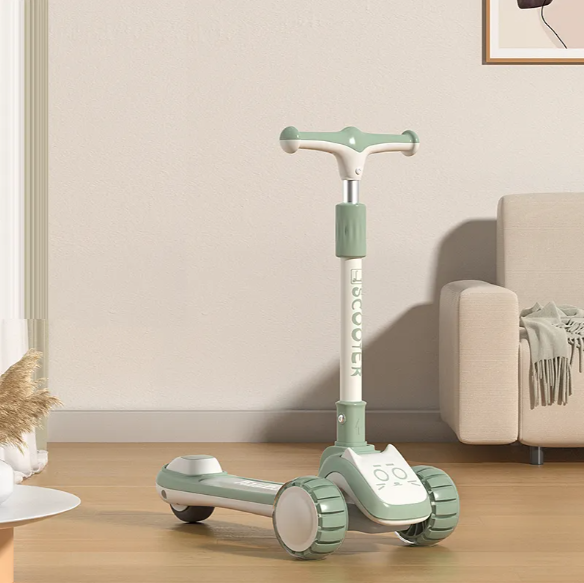 Trottinette 3 roues chat pliable - Vert