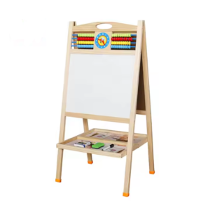Tableau double face en bois magnétique pliable - 88 x 44 cm