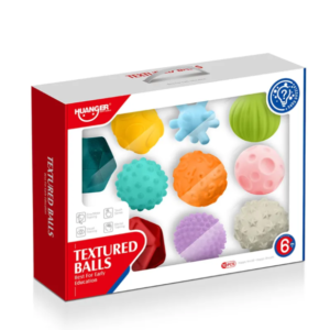 Lot de 10 balles colorés sensorielles éducatives en caoutchouc