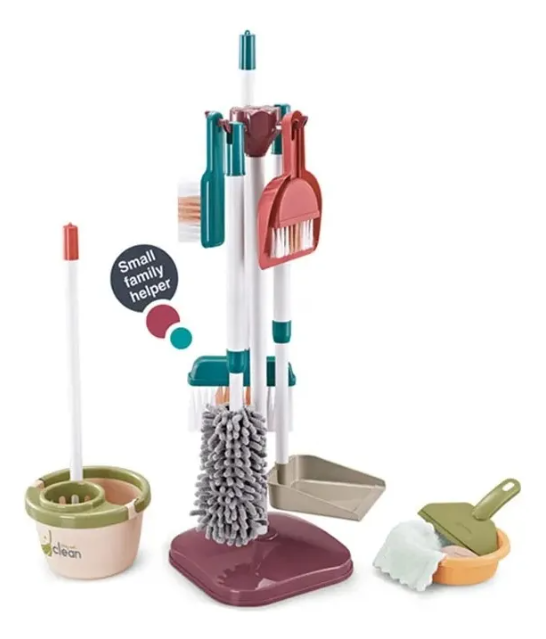 Set Chariot de ménage avec 18 pièces