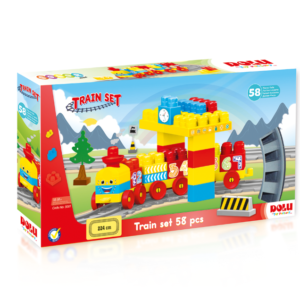 Set Train avec 58 bloc de constructions - Dolu