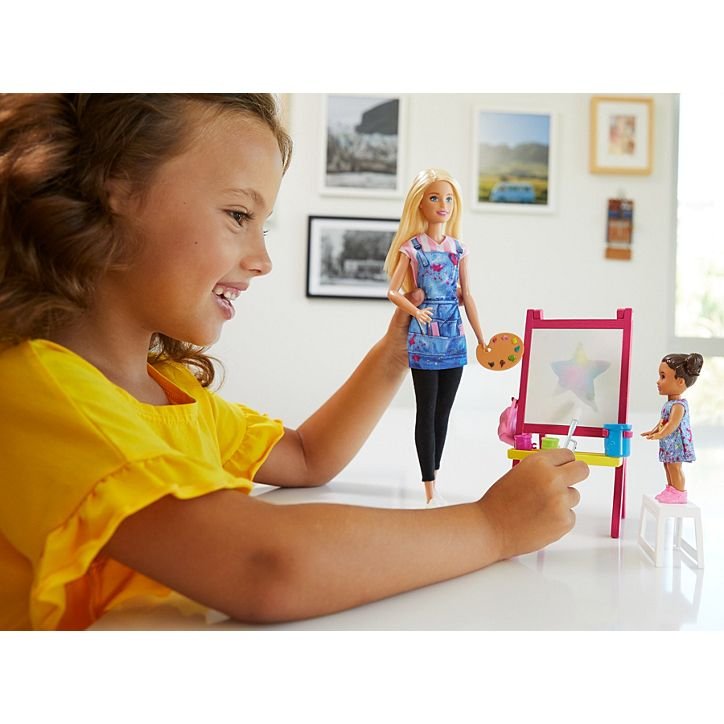 Barbie de professeur d' art avec Playset Blonde- Mattel – Image 2