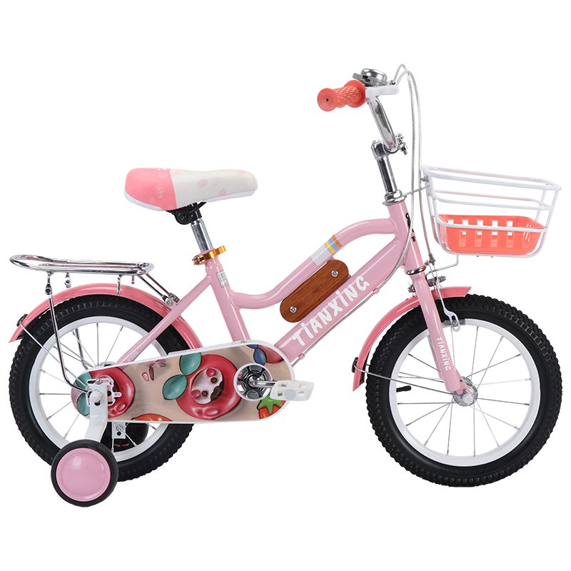Vélo 16 pouces Bicyclette pour fille de 5 à 8 ans Rose