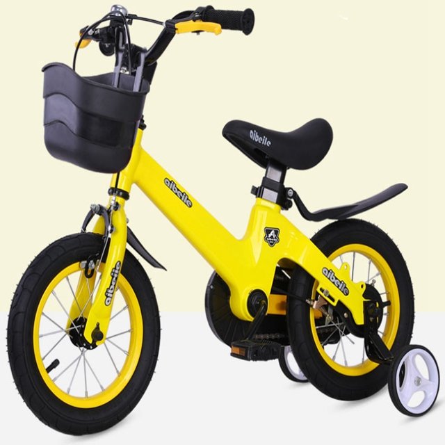 Vélo AIBEILE enfant 18 pouces de 6-9ans- Bicyclette Jaune
