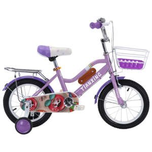 Vélo 16 pouces Bicyclette pour fille de 5 à 8ans Violet