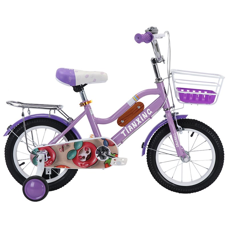 Vélo 16 pouces Bicyclette pour fille de 5 à 8ans Violet