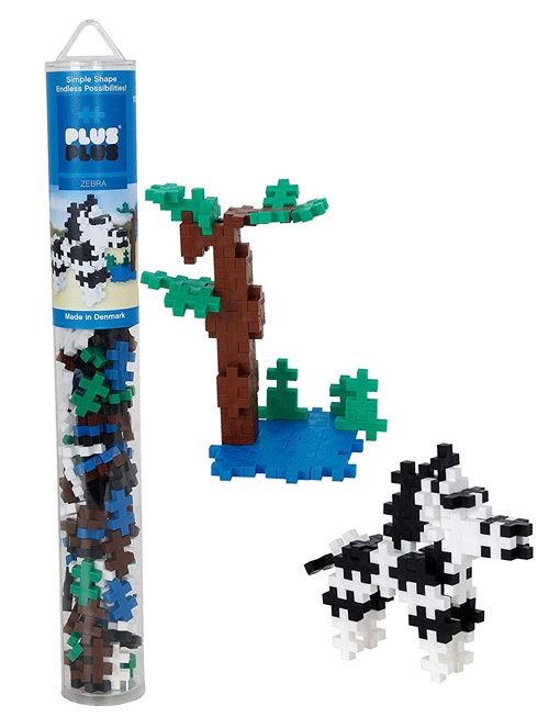 Plus-Plus - Zébra Tube de 100 Pièces