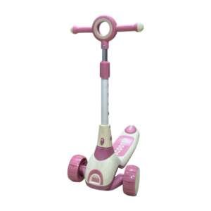 Trottinette 3 roues Pliable réglable sur 4 niveaux - Rose