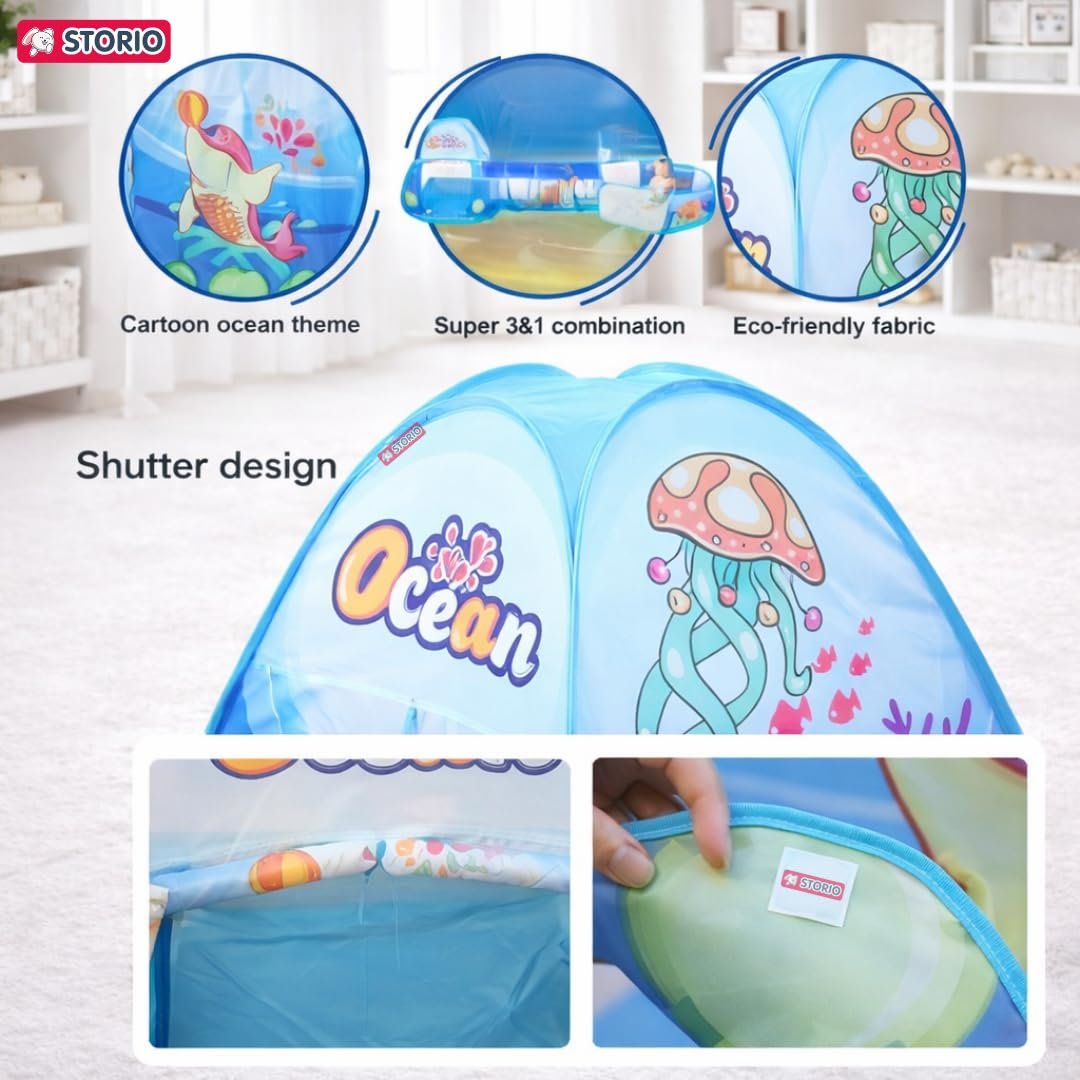 Tente tunnel piscine à balles 3 en 1 – Image 3