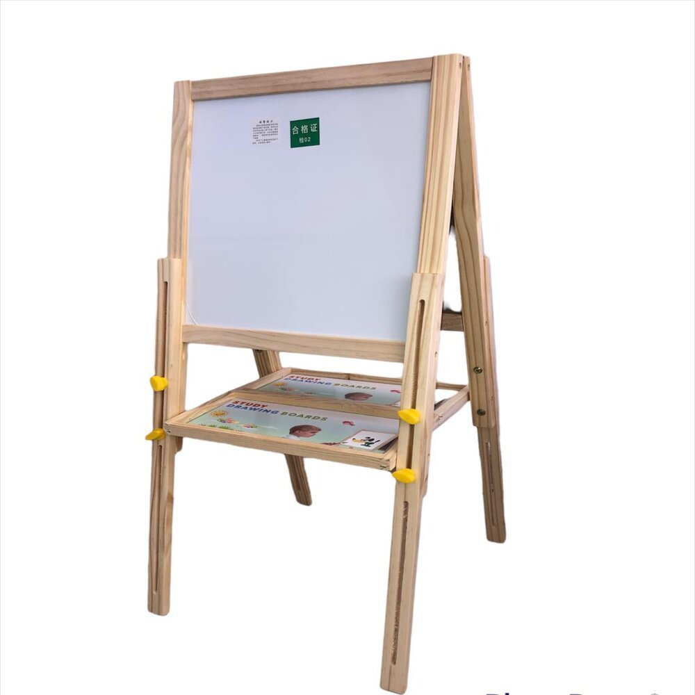 Tableau double face en bois magnétique réglable de 86 à 102 cm – Image 3