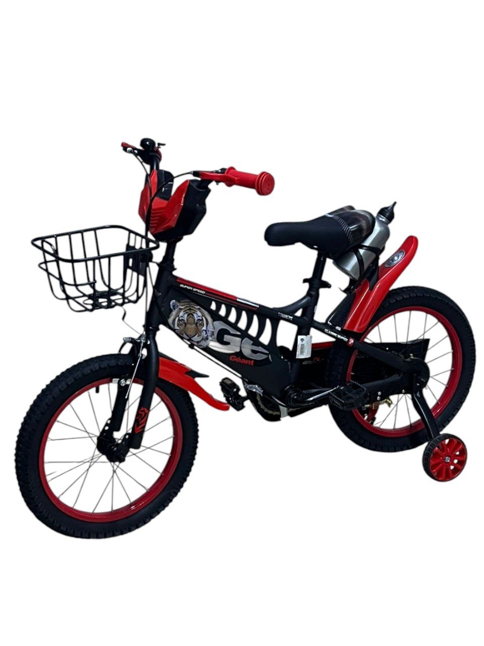 Velo 16 pouces en acier - Bicyclette de 4 à 7 ans Rouge – Image 2