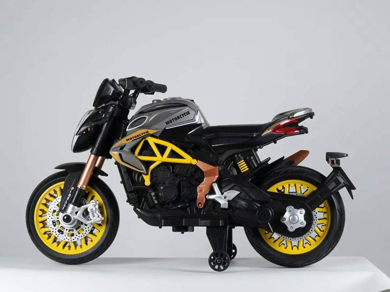 Moto électrique sportive 12V - Jaune – Image 2