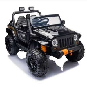 Voiture électrique 4x4 style Jeep 4 motrices 12V - Noir