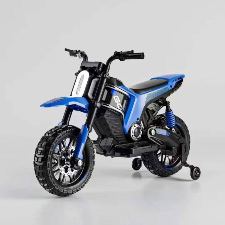 Moto Electrique enfant style Cross - 12V Bleu