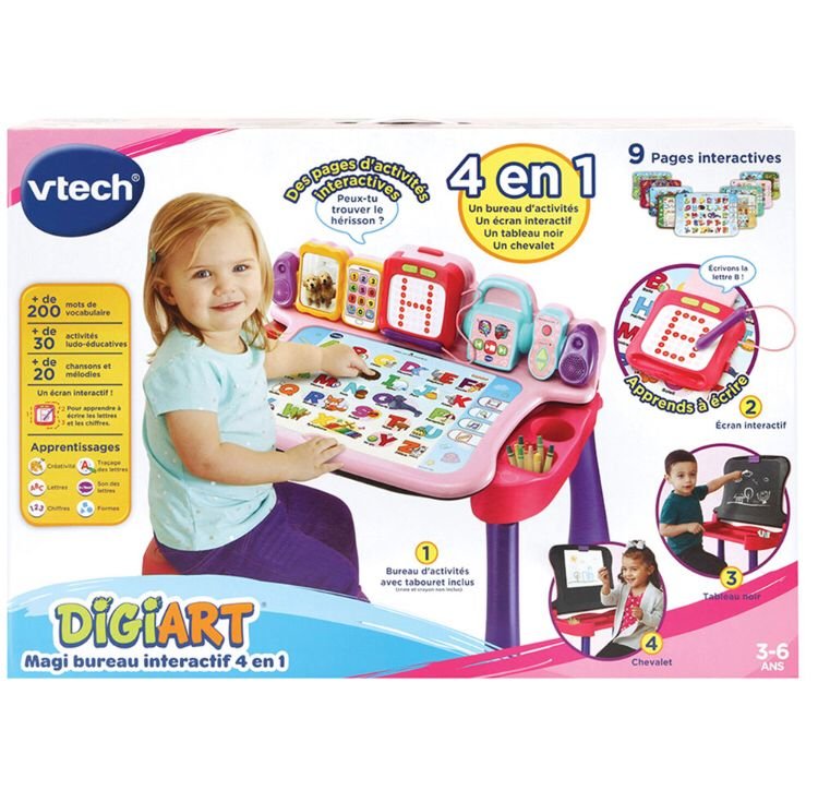 Magi bureau interactif 4 en 1 Rose - Vtech – Image 6