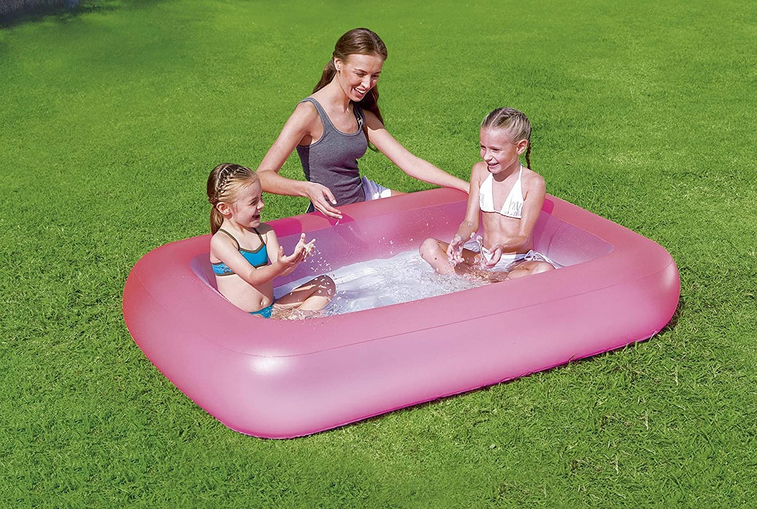BESTWAY Piscine Gonflable 165 x 104 x 25 cm Rose – Image 4