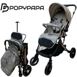 Poussette réversible valise Khaki - PoppyPapa