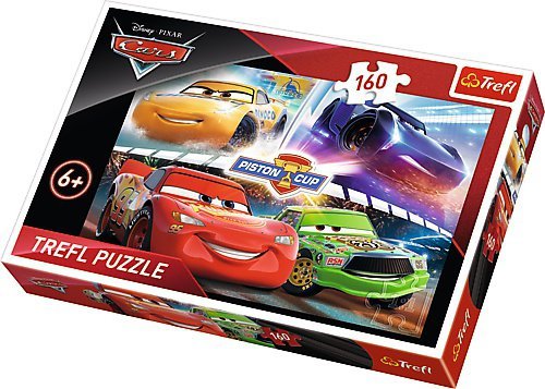 Trefl - Puzzle 160 pièces -Cars: pour gagner la course