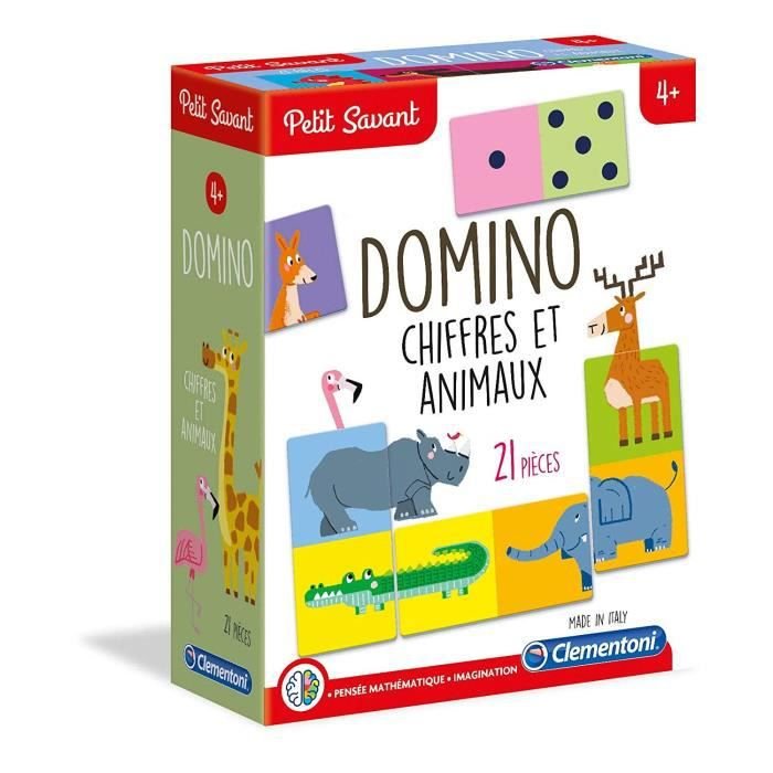 Clementoni - Petit Savant - Domino Chiffres et Animaux