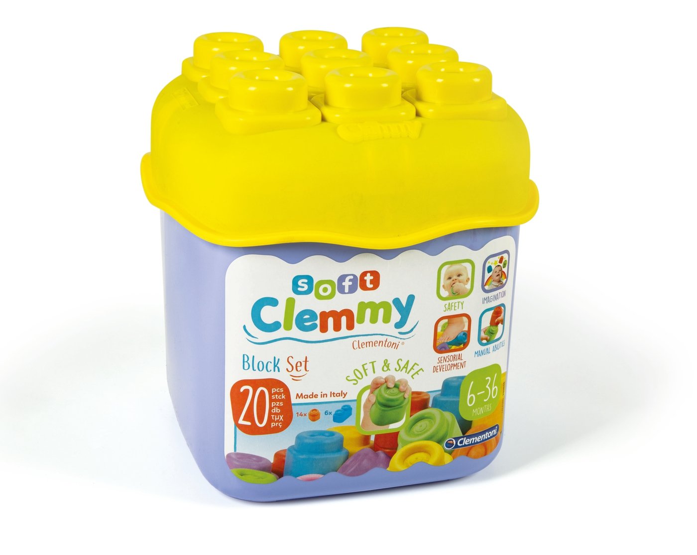 Soft Clemmy Block set 20 pièces en silicone - Clementoni – Image 2