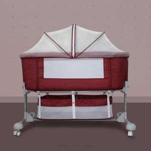 Lit cododo XL 110Cm avec moustiquaire et Panier - Rouge