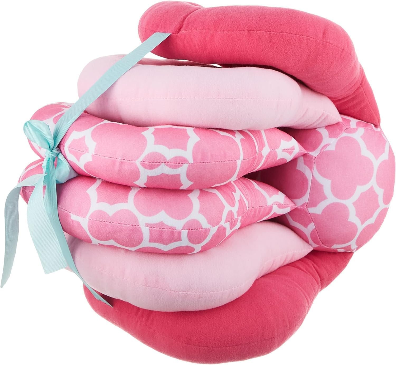 Coussin d'allaitement pour bébé hauteur réglable Rose – Image 4