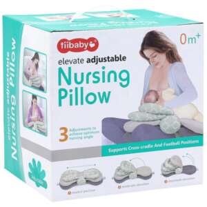 Coussin d'allaitement pour bébé hauteur réglable Gris