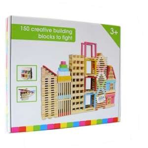 150 blocs de construction colorés en bois créatifs