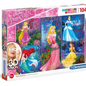 Disney Princess - 104 pièces - 3D Vision Puzzle -Clementoni
