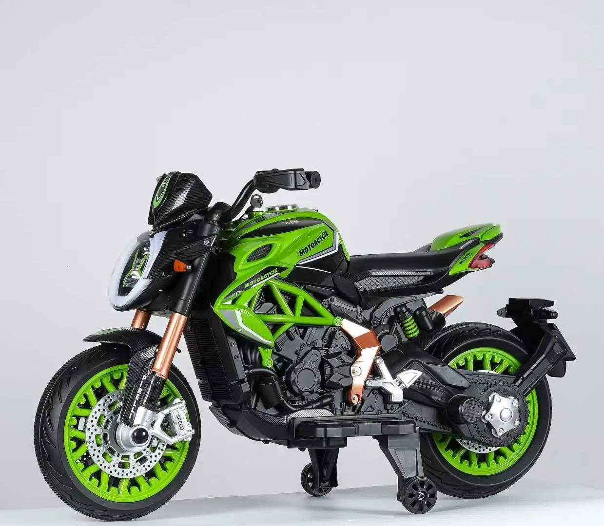 Moto électrique sportive 12V - Vert – Image 3
