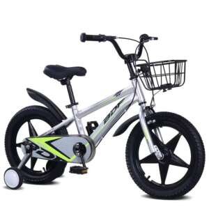 Vélo 14 pouces Bicyclette de 4 à 7 ans Gris Clair