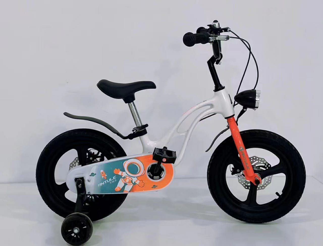 Vélo 14 pouces Frein à Disque de 3-7ans-Blanc