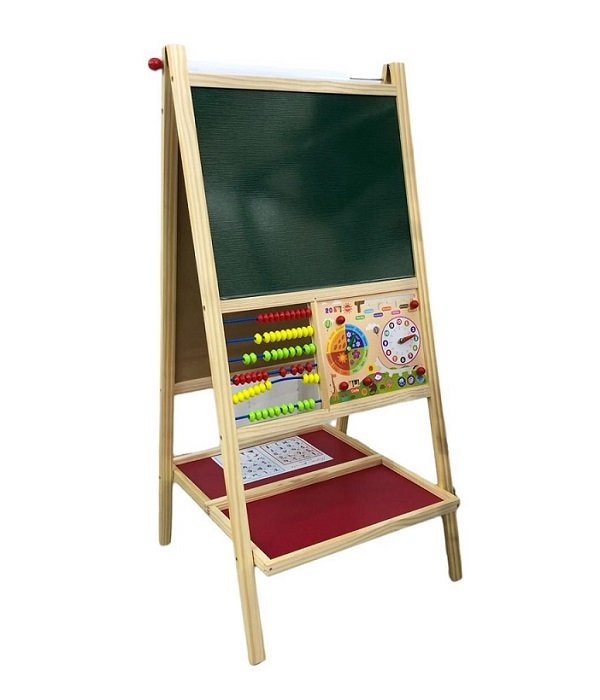 Tableau double face en bois magnétique pliable - 93 cm x 43,5 cm – Image 2