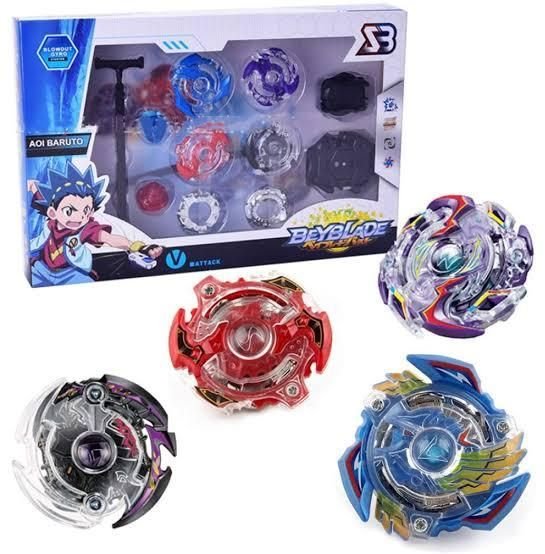 BeyBlade set- Aoi Baruto 4 toupies Blowout Gyro