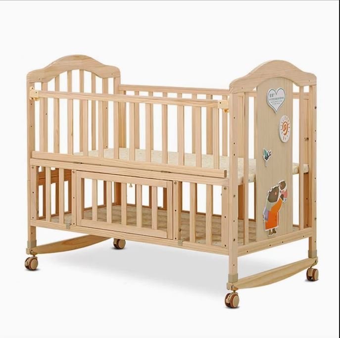 Lit bébé en Bois Cododo avec moustiquaire 120x60cm – Image 10