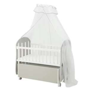 Lit bébé Cododo en bois avec rangement Blanc