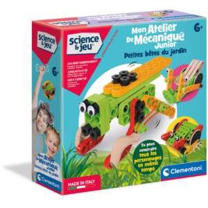 Mon Atelier de mécanique Junior Petites bêtes du jardin 3 modèles à réaliser- Clementoni
