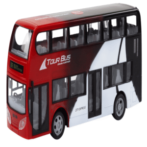 Bus double decker télécommandé avec batterie et lumière - Rouge