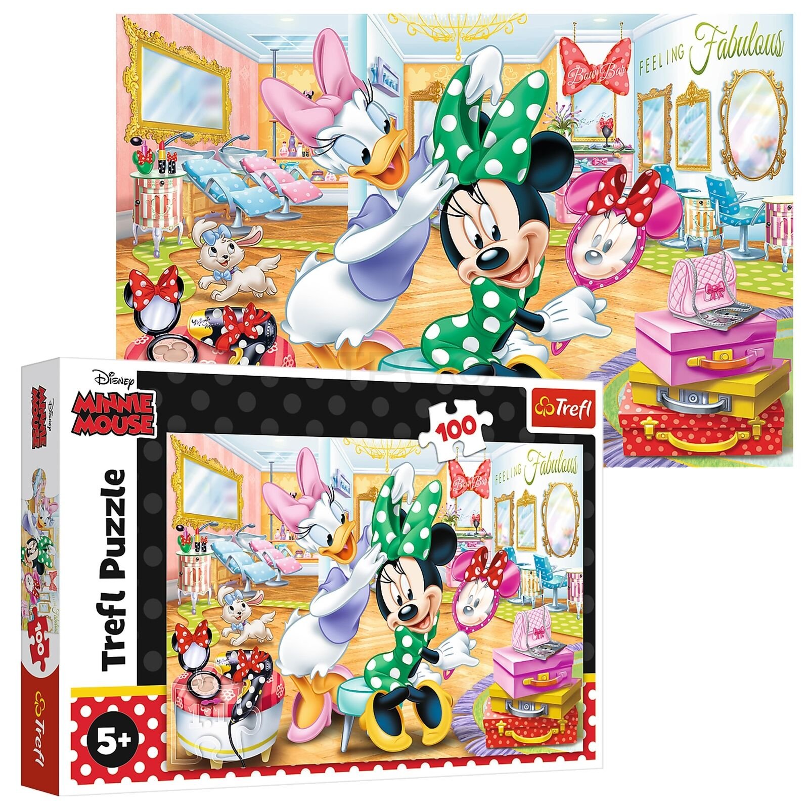 Trefl - Puzzle 100 pièces - Minnie dans un salon de beauté – Image 3