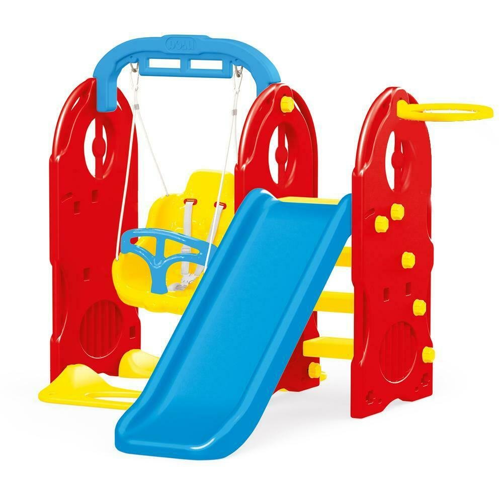 Centre de jeux 4 en 1 avec Balançoire et toboggan -Dolu