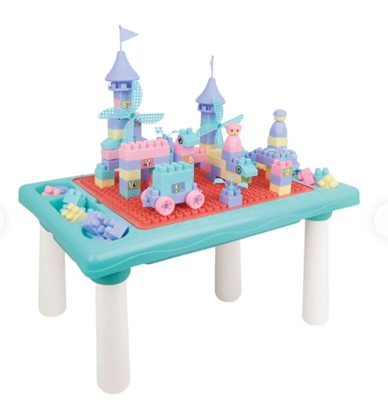 Table de jeu multifonction avec blocs de construction